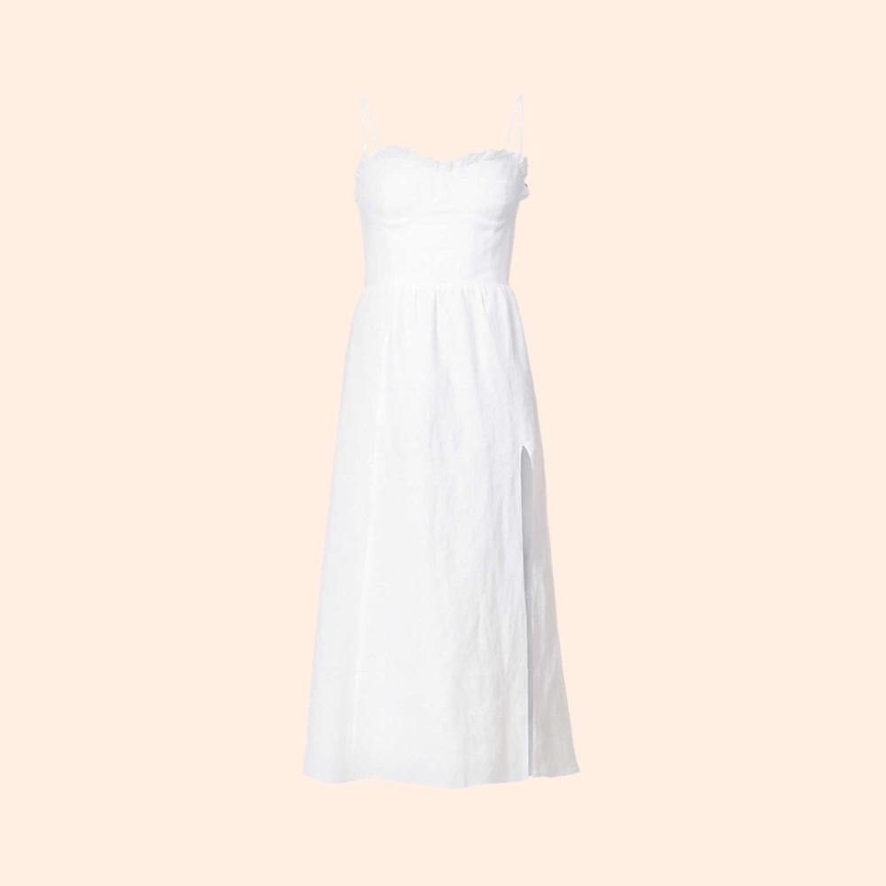 Reformation Prune Dress (White)